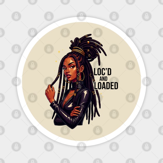 Black Queen Loc'd and Loaded Natural Hair Magnet by UrbanLifeApparel